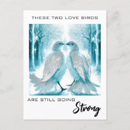 *~* Jubiläum Love Birds AP54 Art Winter Postkarte