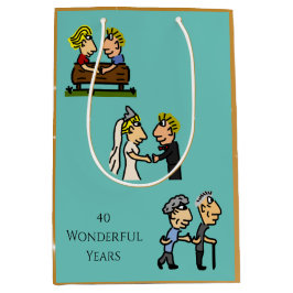 Jubiläum Niedliches Paar 🎉 gemeinsam erwachsen Ca Mittlere Geschenktüte