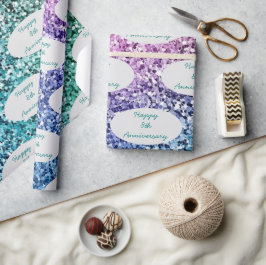 Jubiläum oder wichtiger Individuelle Name Glitzer Geschenkpapier