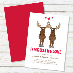 Jubiläum Party Niedlich Whimsical Elch Einladung