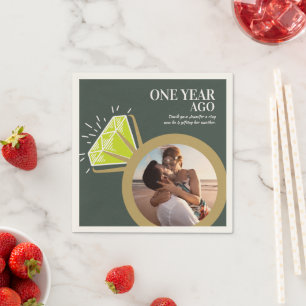 Jubiläum Party Peridot Ring Foto grün Serviette