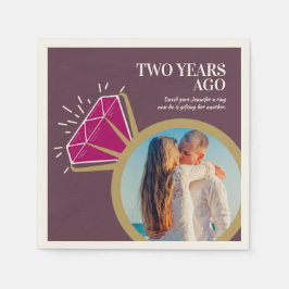 Jubiläum Party Rotgarnring Foto Serviette