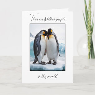 Jubiläum Pinguin Couple on Iceberg Karte