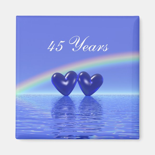 Jubiläum Sapphire Hearts Magnet (Vorne)