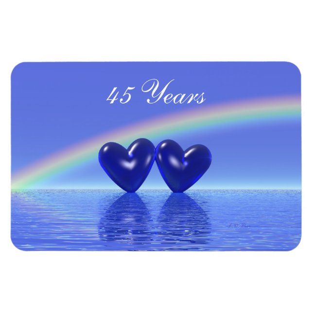 Jubiläum Sapphire Hearts Magnet (Horizontal)