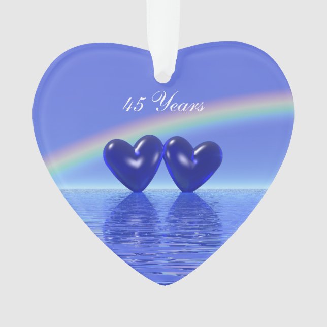 Jubiläum Sapphire Hearts Ornament (Vorderseite)