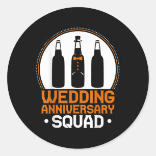 Jubiläum Squad Funny Drink Lover Bri Runder Aufkleber