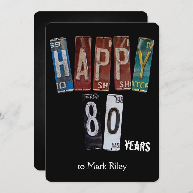 Jubiläum-Teller Einladung (Vorne/Hinten)