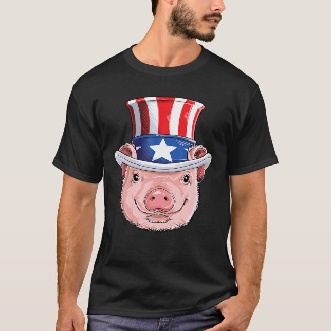 Jubiläum Uncle Sam Men American Flag T-Shirt (Vorderseite)