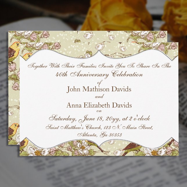 Jubiläum und Dogwood Einladung (Von Creator hochgeladen)