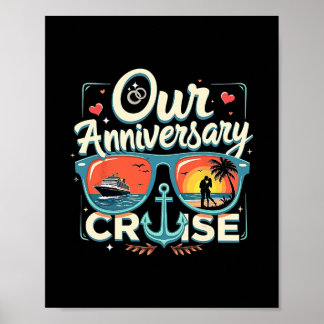Jubiläums-Kreuzfahrt-Paare Passende Romantische Kr Poster