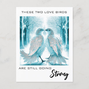 *~* Jubiläums Liebes Vögel AP54 Kunst Winter Postkarte