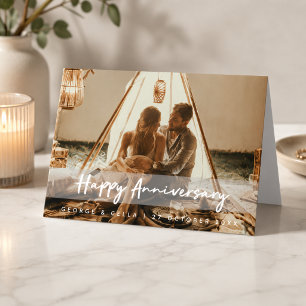 Jubiläums-Moderne-Foto   Glückliches Paar Bild & N Karte
