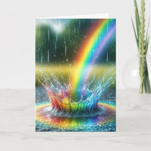 Jubiläums-Regenbogen platscht in eine Pfütze Karte