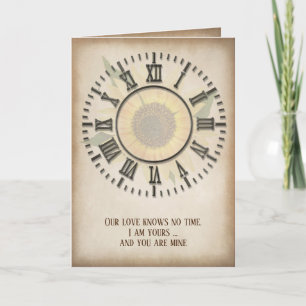 Jubiläums-Sonnenblumen-Uhr Karte