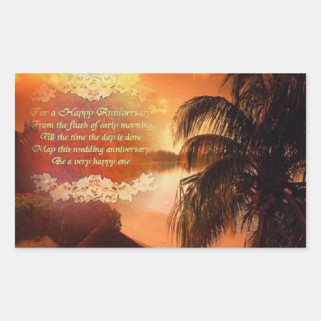 Jubiläumsaufkleber Rechteckiger Aufkleber (Vorderseite)