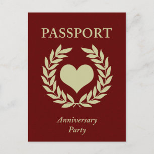 Jubiläumsausweis Party Einladungspostkarte
