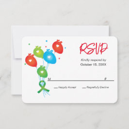 Jubiläumsballons für individualisierbares Party UA RSVP Karte