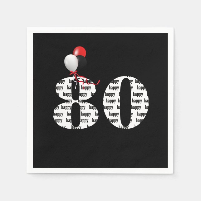 Jubiläumsballons Serviette (Vorderseite)