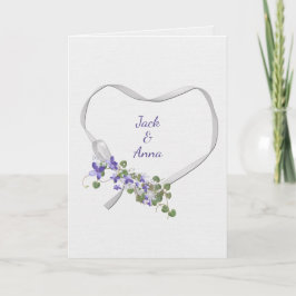 Jubiläumsband Herz mit Blume-Karte Karte