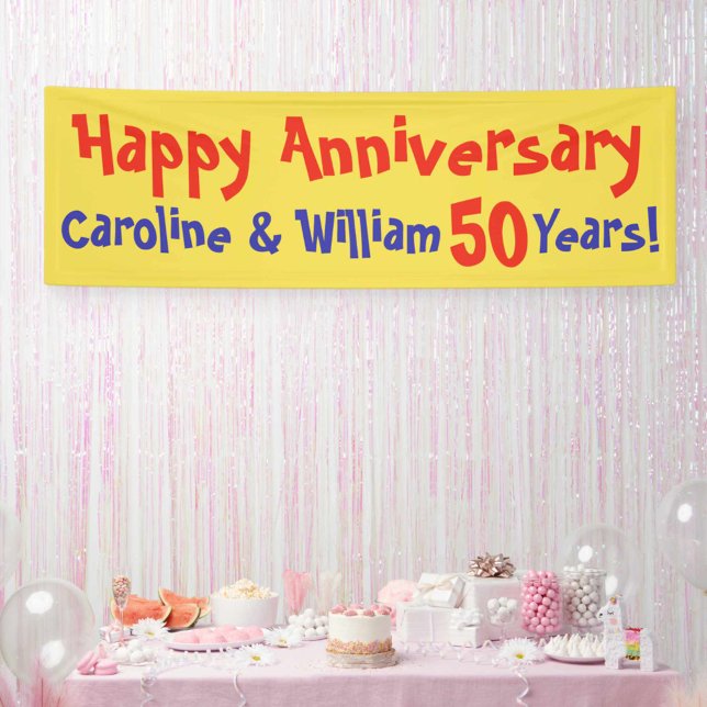 Jubiläumsbanner mit Name und Nummer Banner (Von Creator hochgeladen)