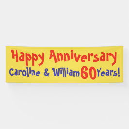 Jubiläumsbanner mit Name und Nummer Banner