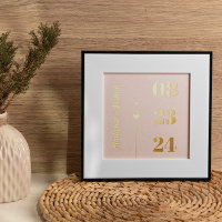 Jubiläumsdatum der Blush Gold Heart Arrows Names