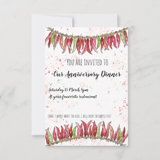 Jubiläumsdinner Einladung Geschenk (Vorderseite)