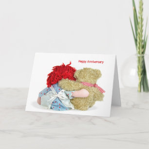 Jubiläumsdoll und Bär Karte