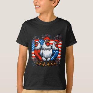 Jubiläumsfeier am 4. Juli Hühner Lover Usa Flag Pa T-Shirt