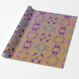 Jubiläumsfeier Amethyst-Rose Geschenkpapier