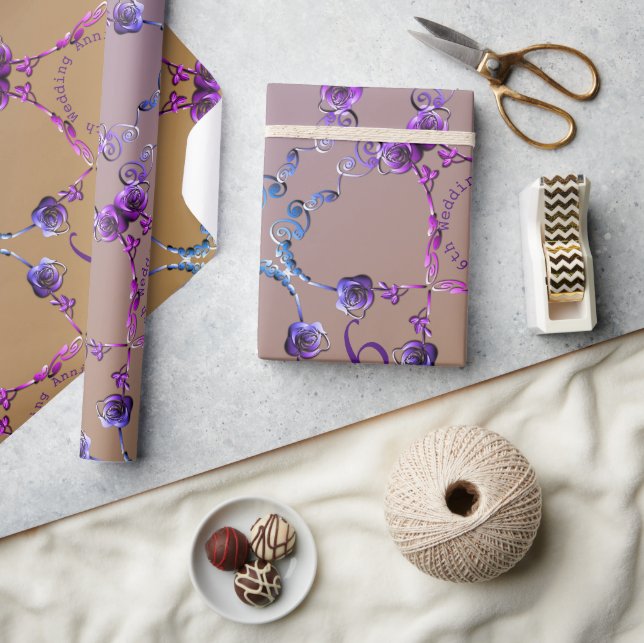 Jubiläumsfeier Amethyst-Rose Geschenkpapier (Kunsthandwerk)