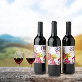 Jubiläumsfeier Blume Bouquet Weinetiketten Weinetikett