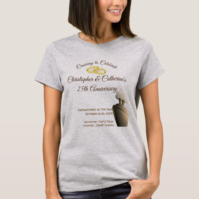 Jubiläumsfeier Custom Cruise T-Shirt (Vorderseite)