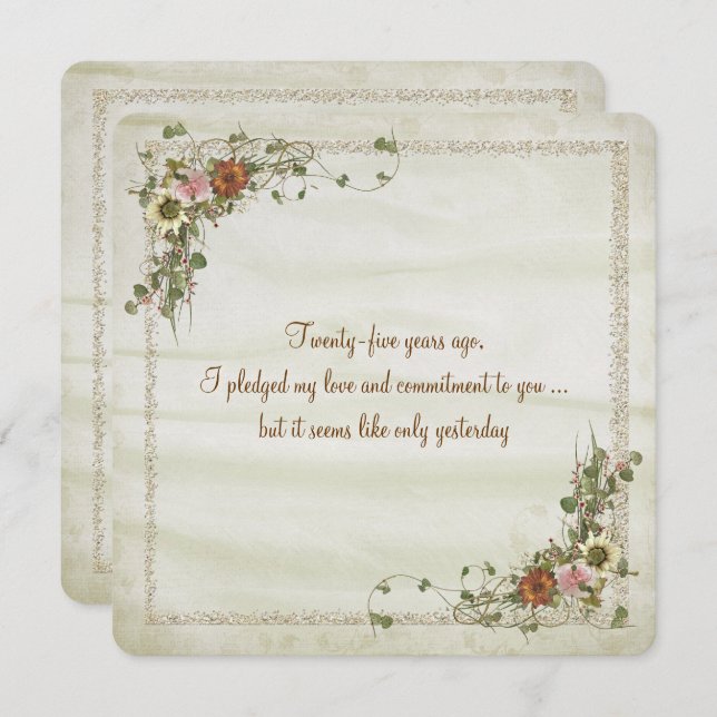 Jubiläumsfeier Einladung (Vorne/Hinten)