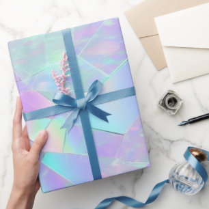 Jubiläumsfeier Geburtstag Iridescent Geschenkpapier