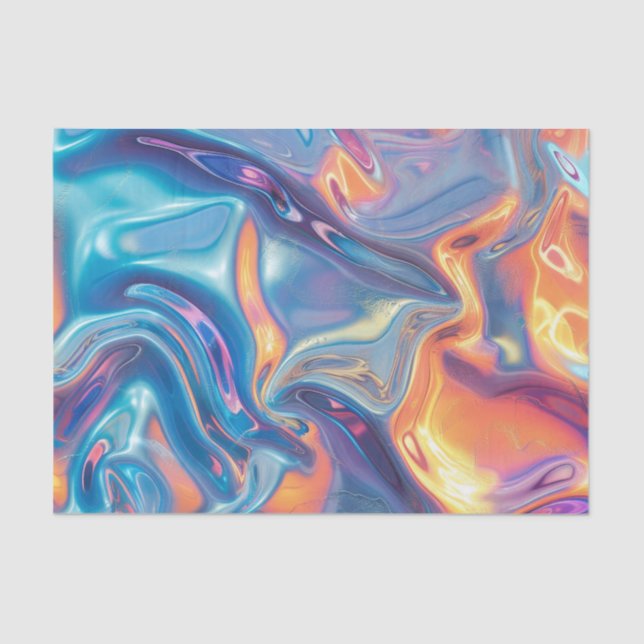 Jubiläumsfeier Geburtstag Iridescent Metallic 5 Seidenpapier (Vorderseite)