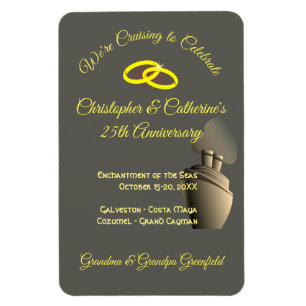 Jubiläumsfeier Gray Stateroom Door Marker Magnet