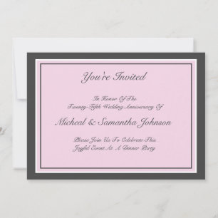Jubiläumsfeier Klassische Einladung Blush Pink
