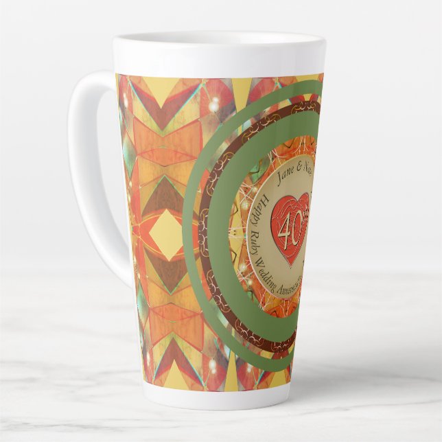 Jubiläumsfeier Latte Tasse (Linke Ecke)