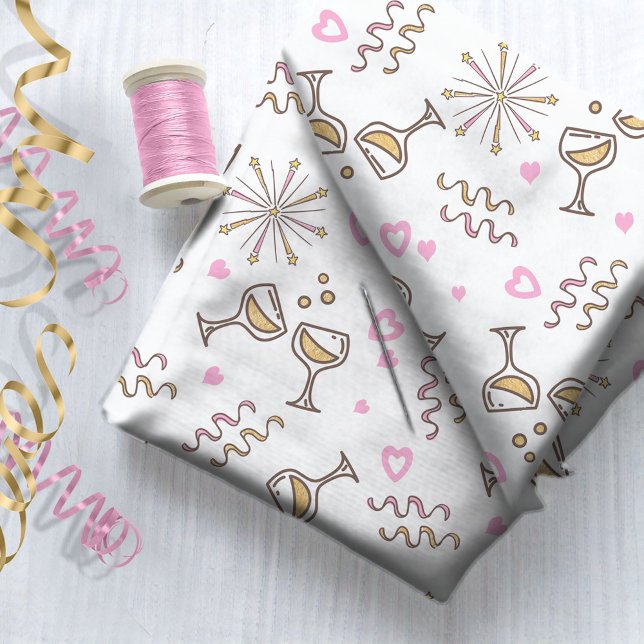 Jubiläumsfeier Muster Pink/Gold ID723 Stoff (Von Creator hochgeladen)