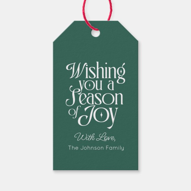 Jubiläumsfeiertag Personalisiert Geschenkanhänger (Vorderseite)