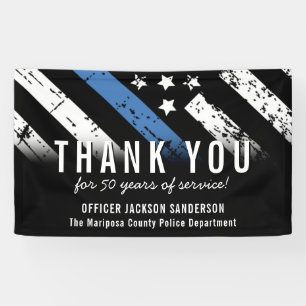 Jubiläumsflagge der Polizei Banner