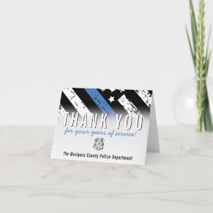 Jubiläumsflagge der Polizei Dankeskarte