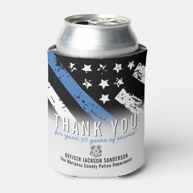 Jubiläumsflagge der Polizei Dosenkühler (Kanne Vorderseite)