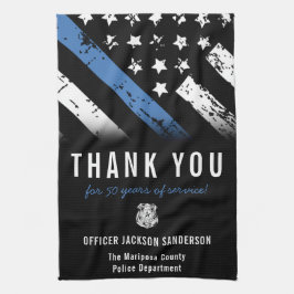 Jubiläumsflagge der Polizei Geschirrtuch