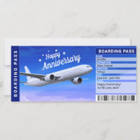 Jubiläumsflugschein Boarding Pass