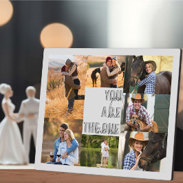 Jubiläumsfoto Collage Sie sind die One Gray Fotoplatte