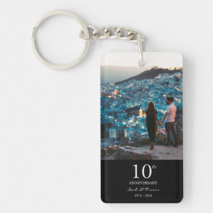 Jubiläumsfoto Hochzeit chic schwarz weiß Schlüsselanhänger