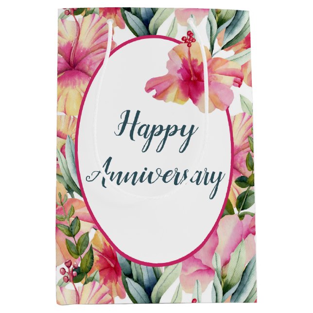 Jubiläumsgarten Hibiskus Mittlere Geschenktüte (Vorderseite)